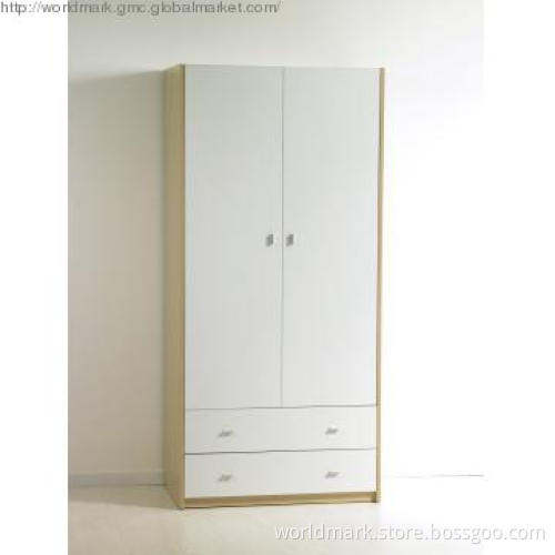 2 Doors Wardrobe with Melamine Finish